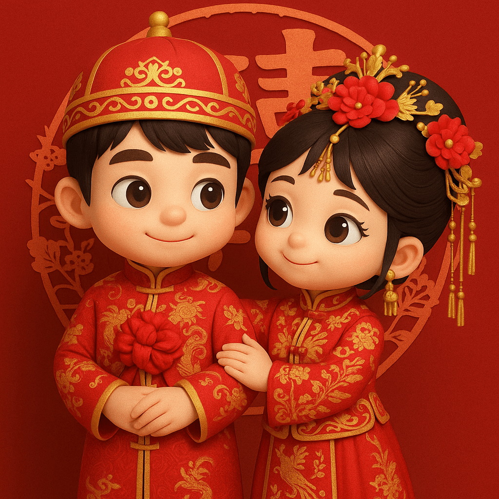 3D Q版中式婚礼